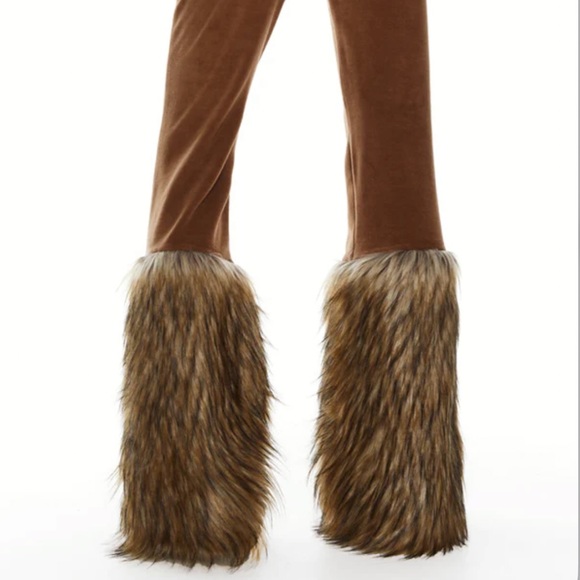 JADED LONDON y2k fur trim pants🤎 - Picture 7 of 7